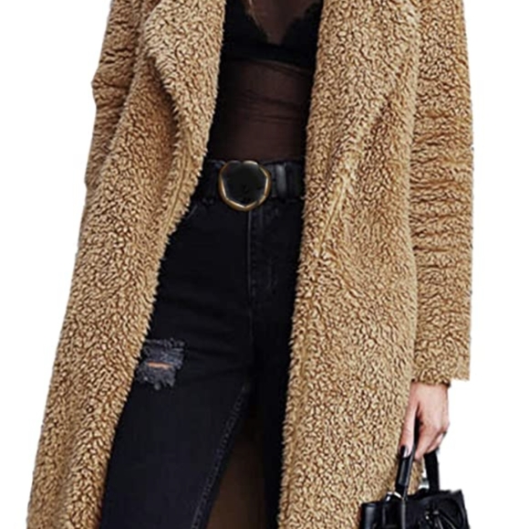 None Jackets & Blazers - Fuzzy long coat
